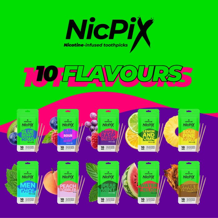 Crystalize Nicotine Toothpicks | NicPix 10mg Pack