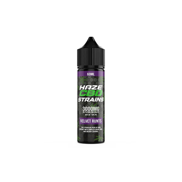 Haze CBD Strains 3000mg CBD E-Liquid 50ml Shortfill