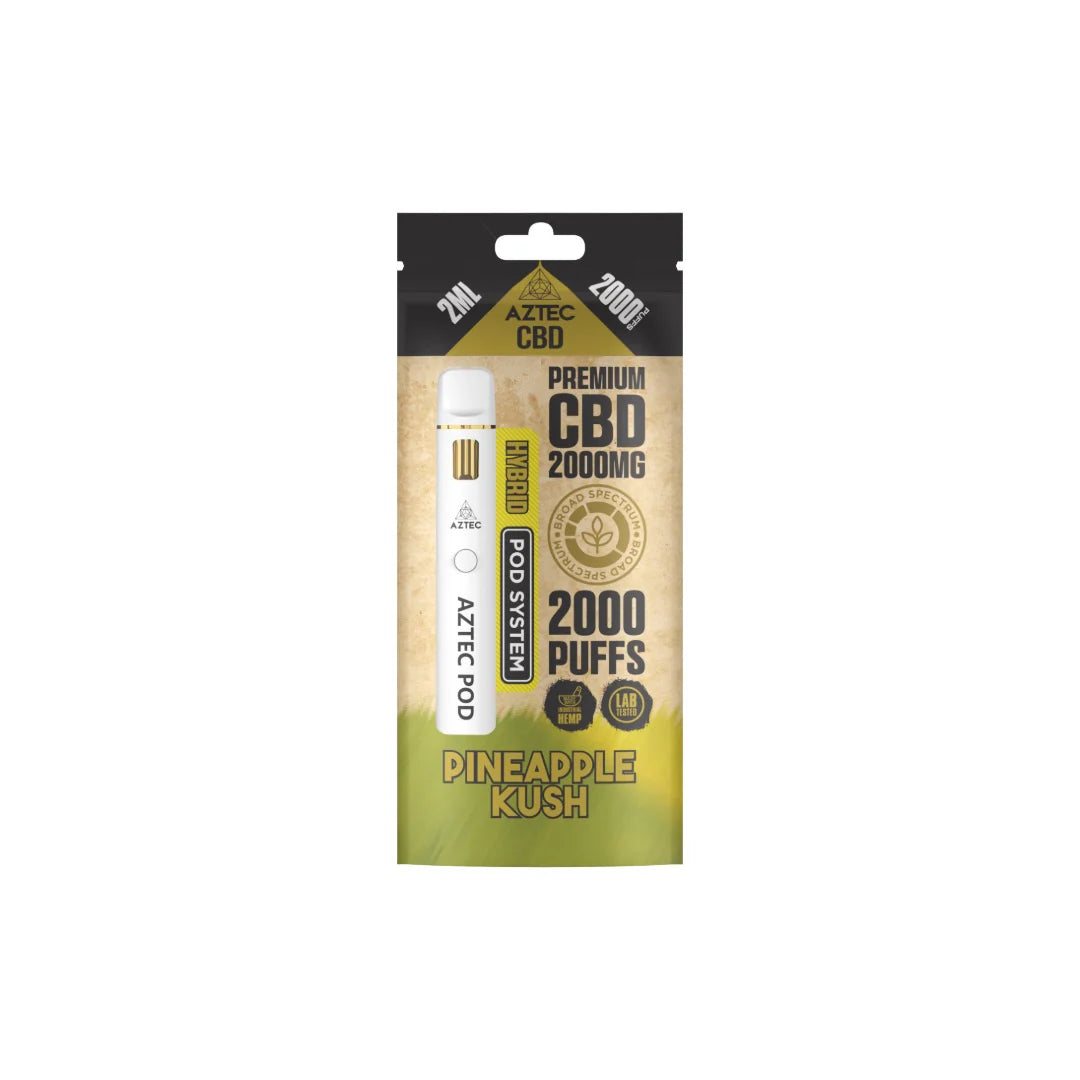 Aztec CBD 2000mg Broad Spectrum CBD Pod Vape Kit – Pineapple Kush