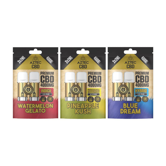 Aztec CBD 4000mg Broad Spectrum Pods 2ml – 2 Pack