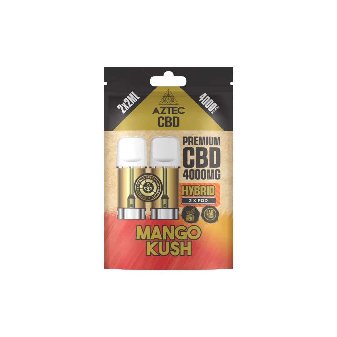 Aztec CBD 4000mg Broad Spectrum Pods 2ml – Mango Kush