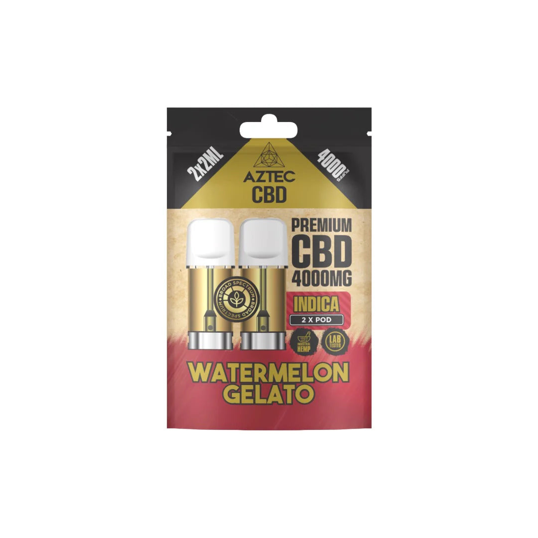 Aztec CBD 4000mg Broad Spectrum Pods 2ml – Watermelon Gelato