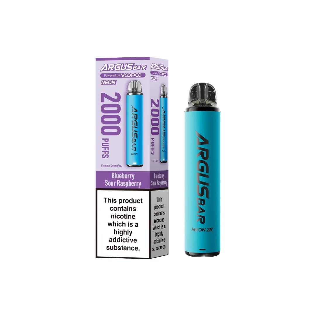 Voopoo Argus Bar Neon 2K Prefilled Pod Vape Kit - Blueberry Sour Raspberry