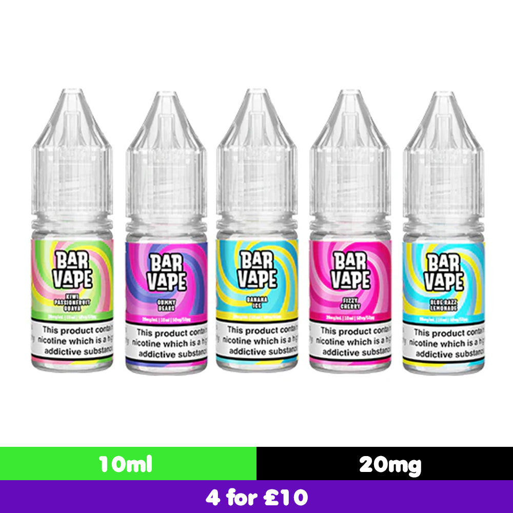 Bar Vape 10ml 20mg Nic Salts (50VG/50PG)