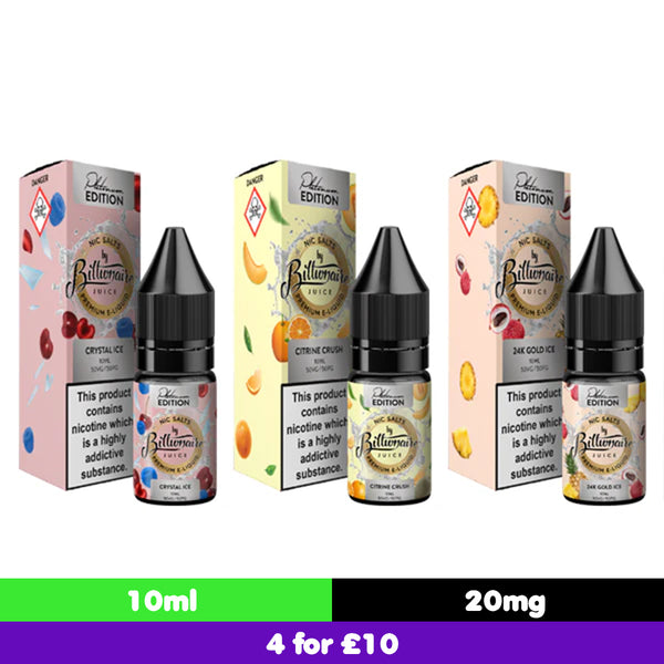 Billionaire Juice Platinum Edition 10ml 20mg Nic Salts (50VG/50PG)