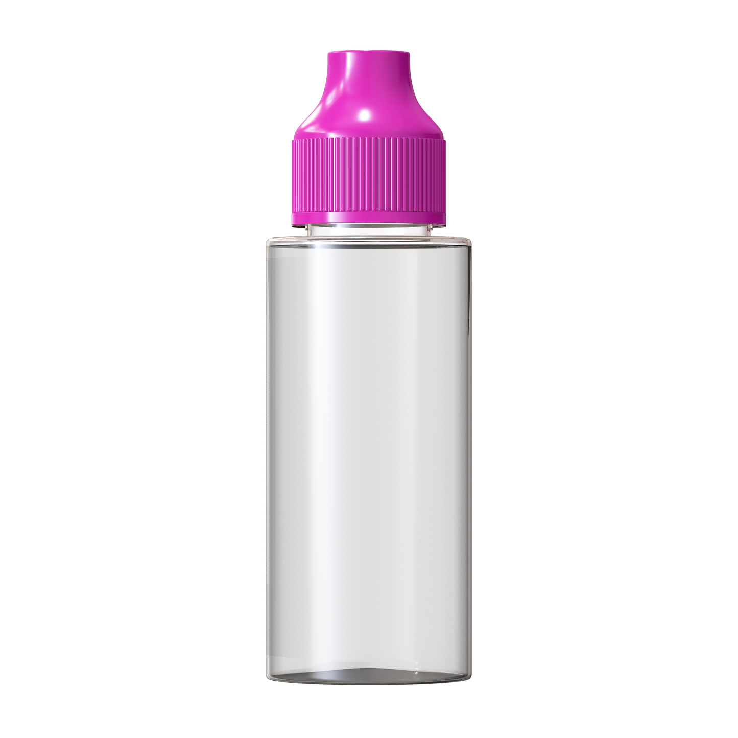Clear / Magenta 120ml e-Flip & Click® Shortfill Bottle (PET)