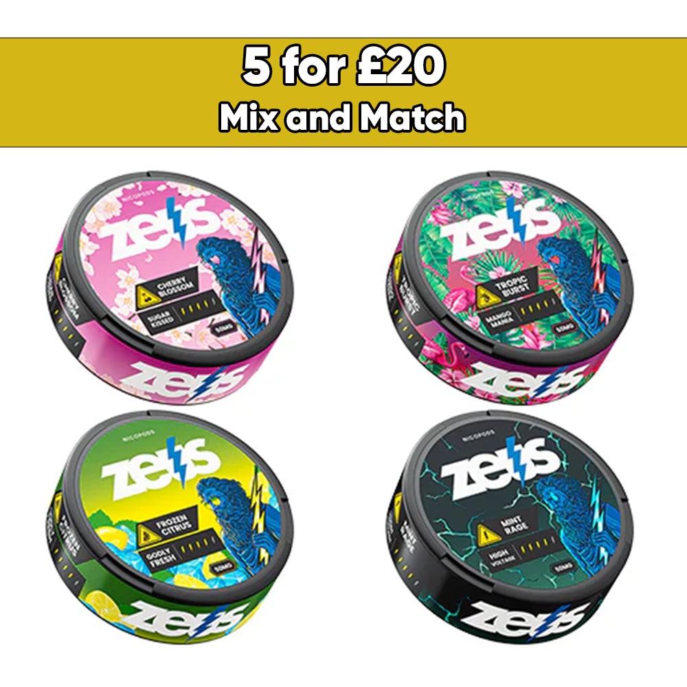 Zeus 50mg Extra Strong Nicotine Pouches - snus Pouches