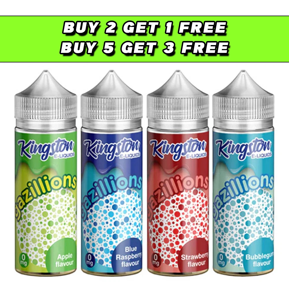 Kingston Gazillions 120ml Shortfill 0mg