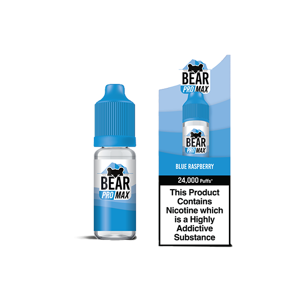 Blue Raspberry Bear Pro Max 75ml Longfill Bar Series includes 4X 20mg Salt Nic Shots