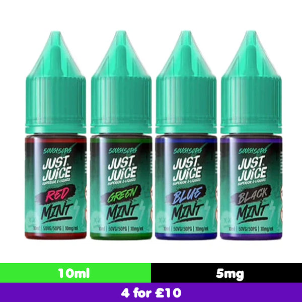Just Juice Mint 10ml 5mg Nic Salt (40VG/60PG)