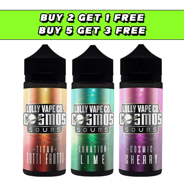 Lolly Vape Co Cosmos Sours 100ml Shortfill 0mg (80VG/20PG)