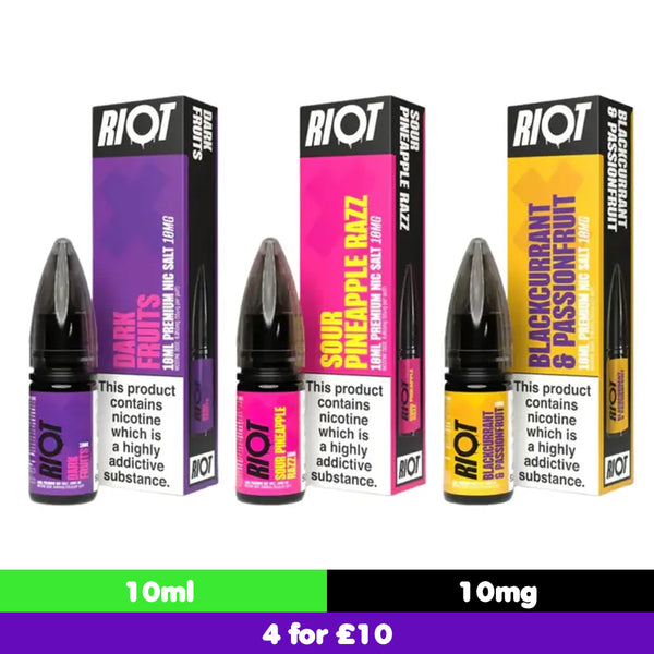 Riot Squad RIOT X 10ml 10mg Nic Salts (50VG/50PG)