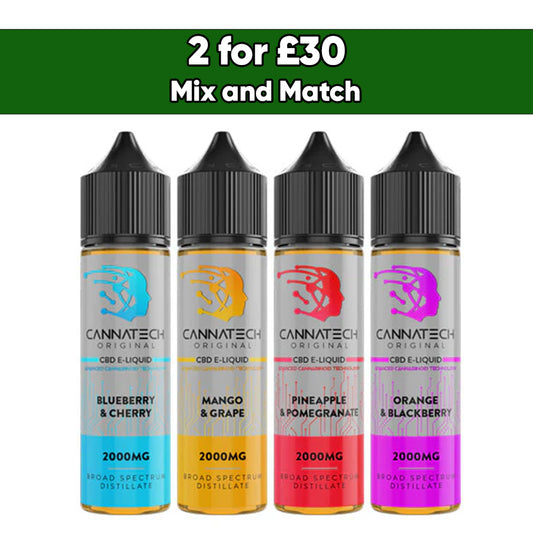 Cannatech 2000mg Broad Spectrum CBD E-liquid 50ml