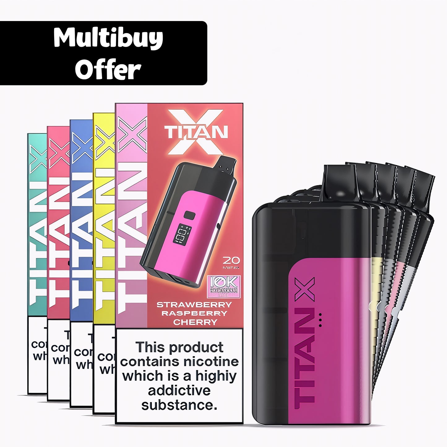 Titan X 10k Puff 20mg Prefilled Pod Vape Kit