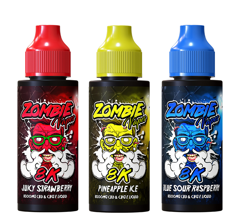 8k Zombie Vapes CBD & CBG E-Liquid 120ml (50VG/50PG)