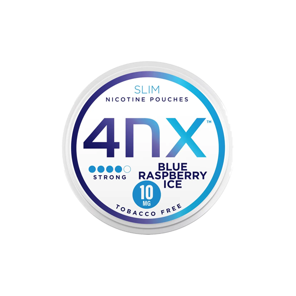 Default Title 4NX 10mg Blue Raspberry Ice Slim Nicotine Pouches - 20 Pouches