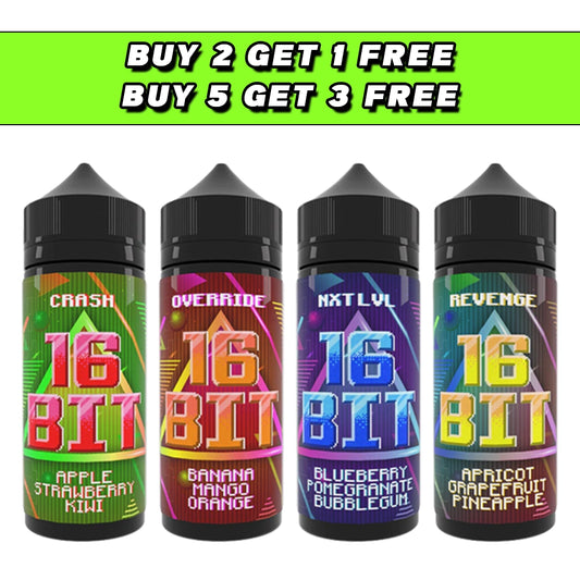 16 Bit 100ml Shortfill 0mg (70VG/30PG) E Liquid