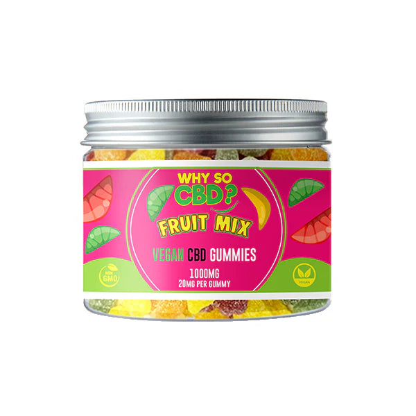 Why So CBD? 1000mg Broad Spectrum CBD Small Vegan Gummies