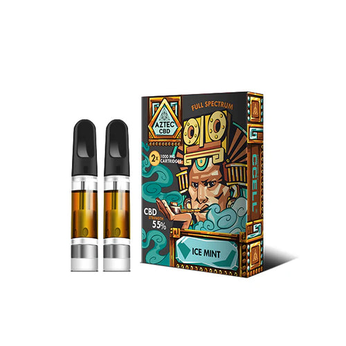 Aztec CBD 1000mg Cartridge Kit (2 Pack) – 1ml Ice Mint