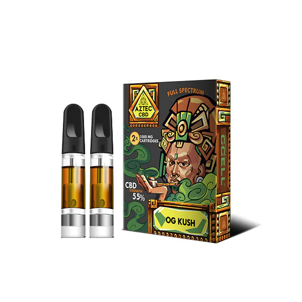 Aztec CBD 1000mg Cartridge Kit (2 Pack) – 1ml OG Kush