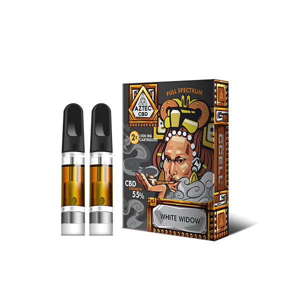 Aztec CBD 1000mg Cartridge Kit (2 Pack) – 1ml White Widow