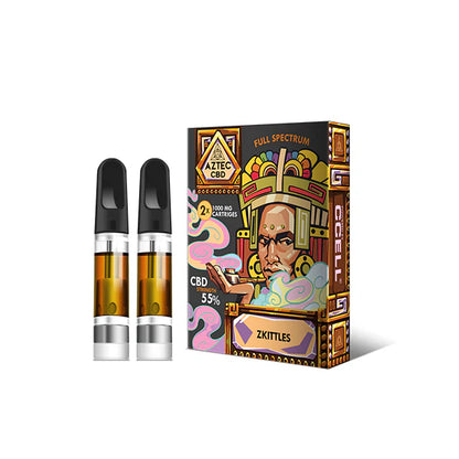 Aztec CBD 1000mg Cartridge Kit (2 Pack) – 1ml Zkittles