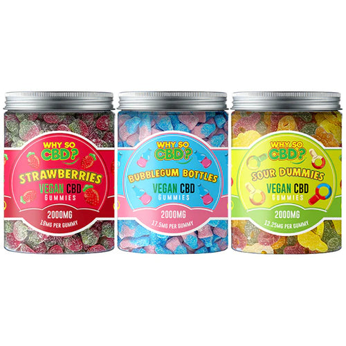 Why So CBD? 2000mg Broad Spectrum CBD Large Vegan Gummies