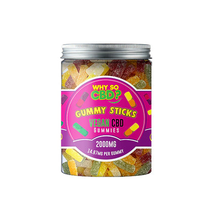 Why So CBD? 2000mg Broad Spectrum CBD Large Vegan Gummies