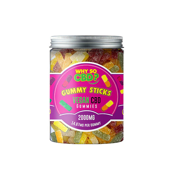 Why So CBD? 2000mg Broad Spectrum CBD Large Vegan Gummies