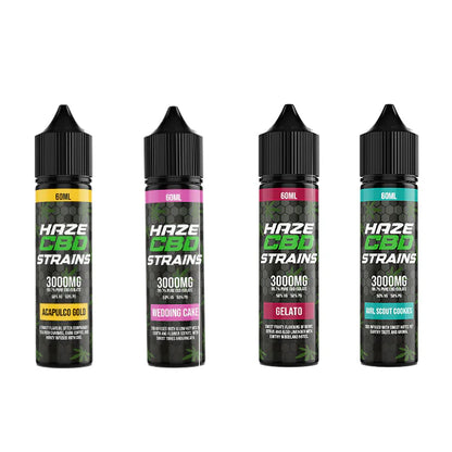 Haze CBD Strains 3000mg CBD E-Liquid 50ml Shortfill 