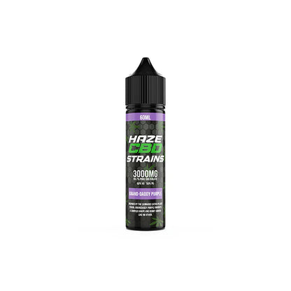 Haze CBD Strains 3000mg CBD E-Liquid 50ml Shortfill 