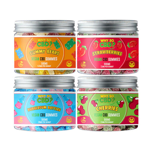 Why So CBD? 500mg Broad Spectrum CBD Small Vegan Gummies