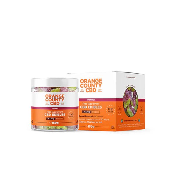 Orange County CBD 400mg Gummies - Small Pack Cherries