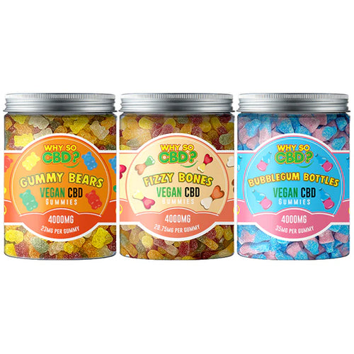 Why So CBD? 4000mg Broad Spectrum CBD Large Vegan Gummies