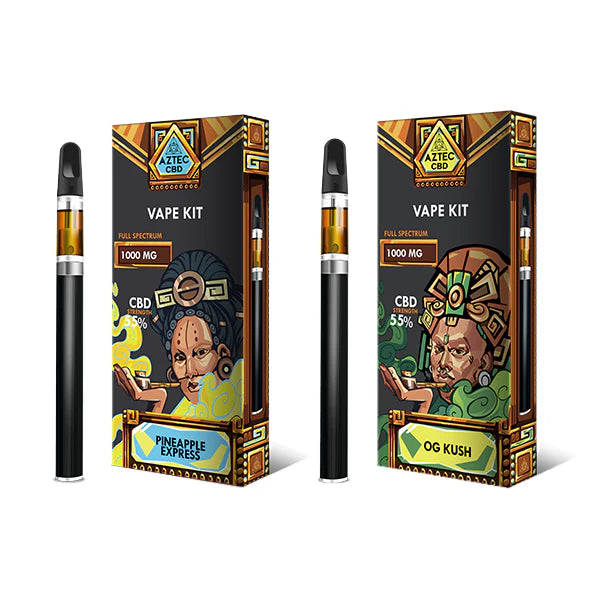 Aztec CBD 1000mg Broad Spectrum Vape Kit – 1ml