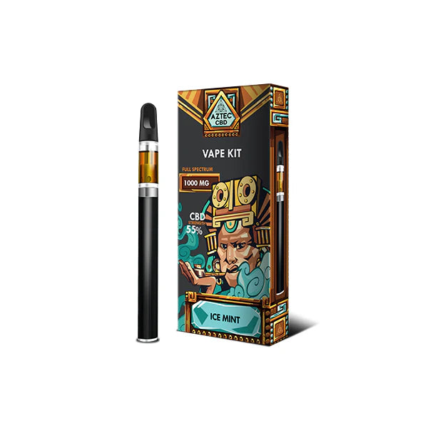 Aztec CBD 1000mg Broad Spectrum Vape Kit – Ice Mint