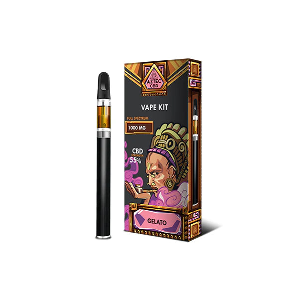 Aztec CBD 1000mg Broad Spectrum Vape Kit – Gelato