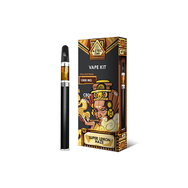 Aztec CBD 1000mg Broad Spectrum Vape Kit – Super Lemon Haze