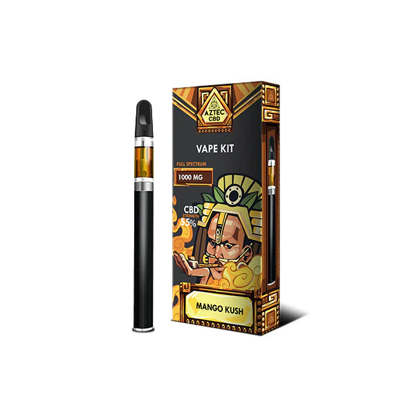 Aztec CBD 1000mg Broad Spectrum Vape Kit – Mango Kush