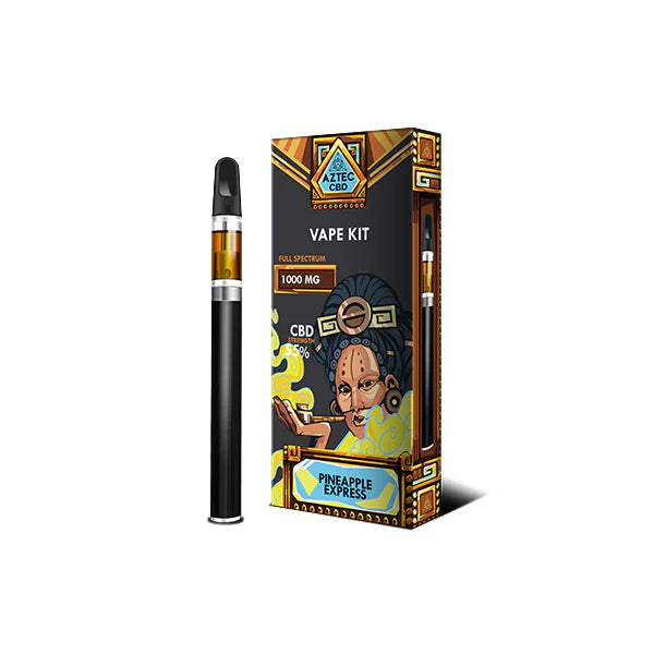 Aztec CBD 1000mg Broad Spectrum Vape Kit – Pineapple Express