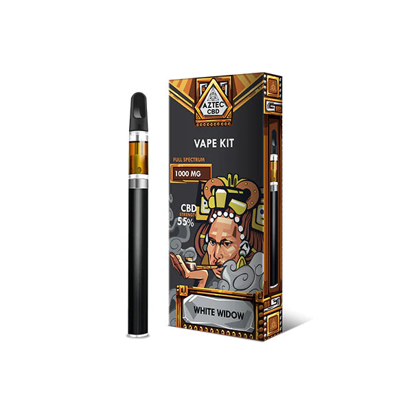 Aztec CBD 1000mg Broad Spectrum Vape Kit – White Widow