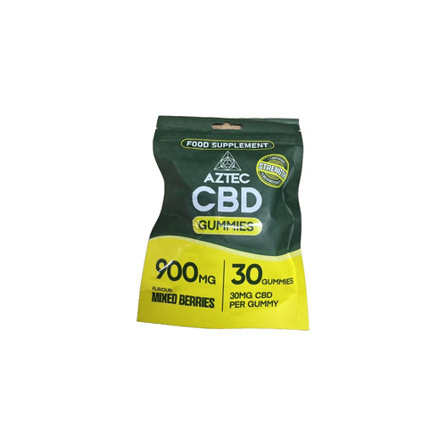 Aztec CBD 900mg Gummies Mixed Berries - 30 Pieces