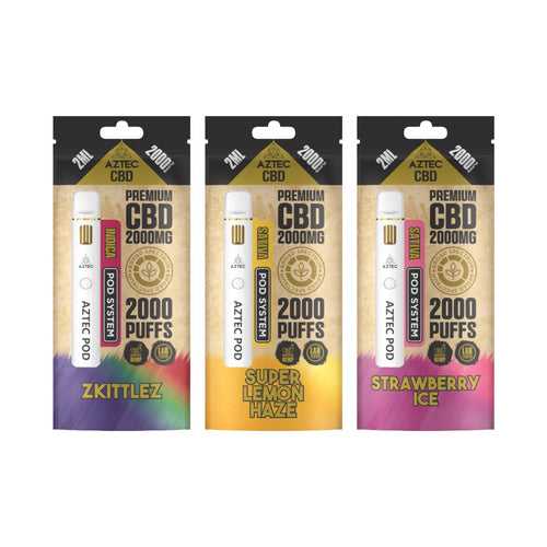 Aztec CBD 2000mg Broad Spectrum CBD Pod Vape Kit – 2000 Puffs