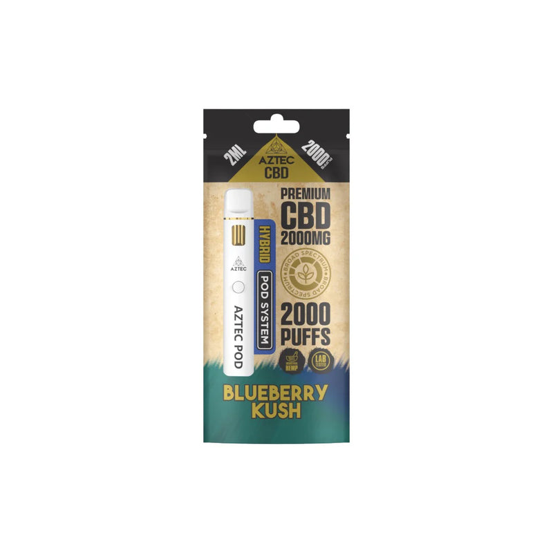 Aztec CBD 2000mg Broad Spectrum CBD Pod Vape Kit – Blueberry Kush