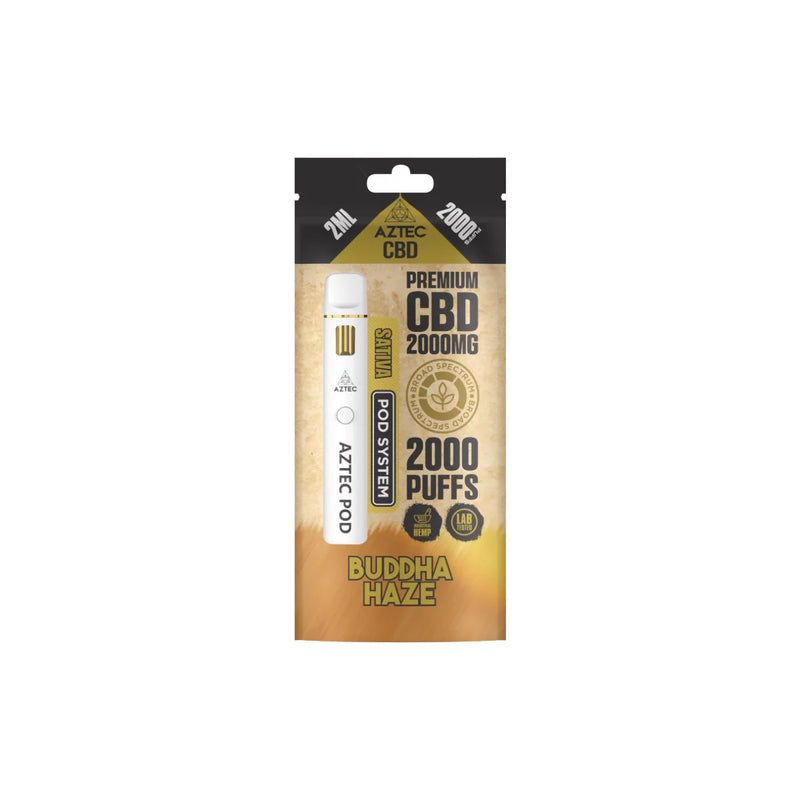 Aztec CBD 2000mg Broad Spectrum CBD Pod Vape Kit – Buddha Haze