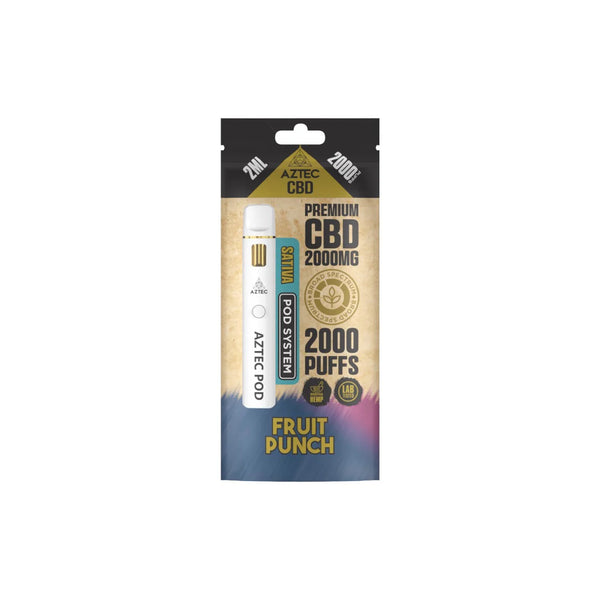 Aztec CBD 2000mg Broad Spectrum CBD Pod Vape Kit – Fruit Punch
