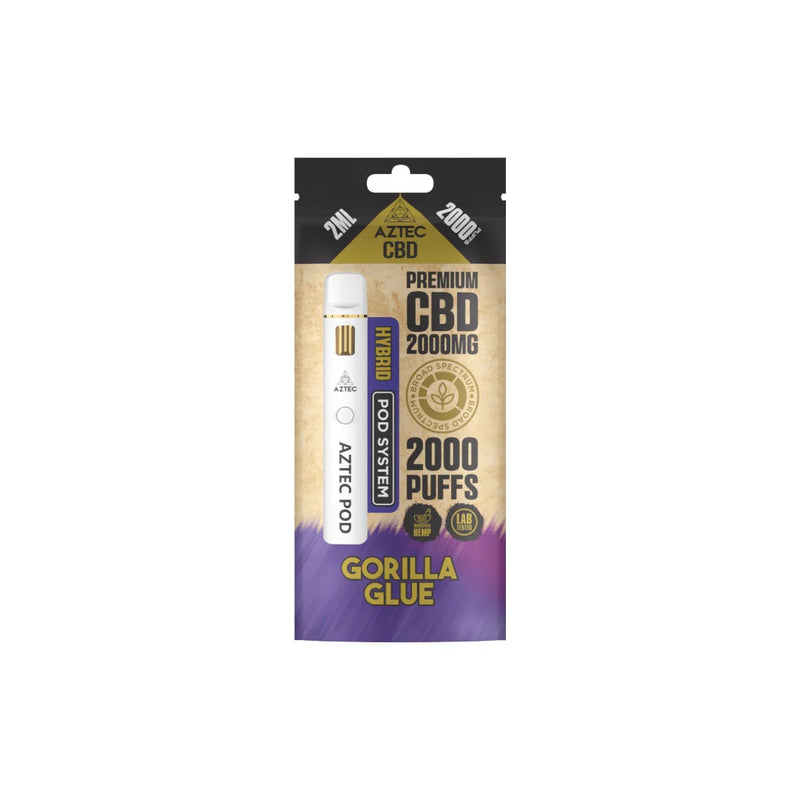 Aztec CBD 2000mg Broad Spectrum CBD Pod Vape Kit – Gorilla Glue