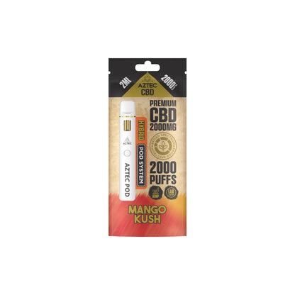 Aztec CBD 2000mg Broad Spectrum CBD Pod Vape Kit – Mango Kush