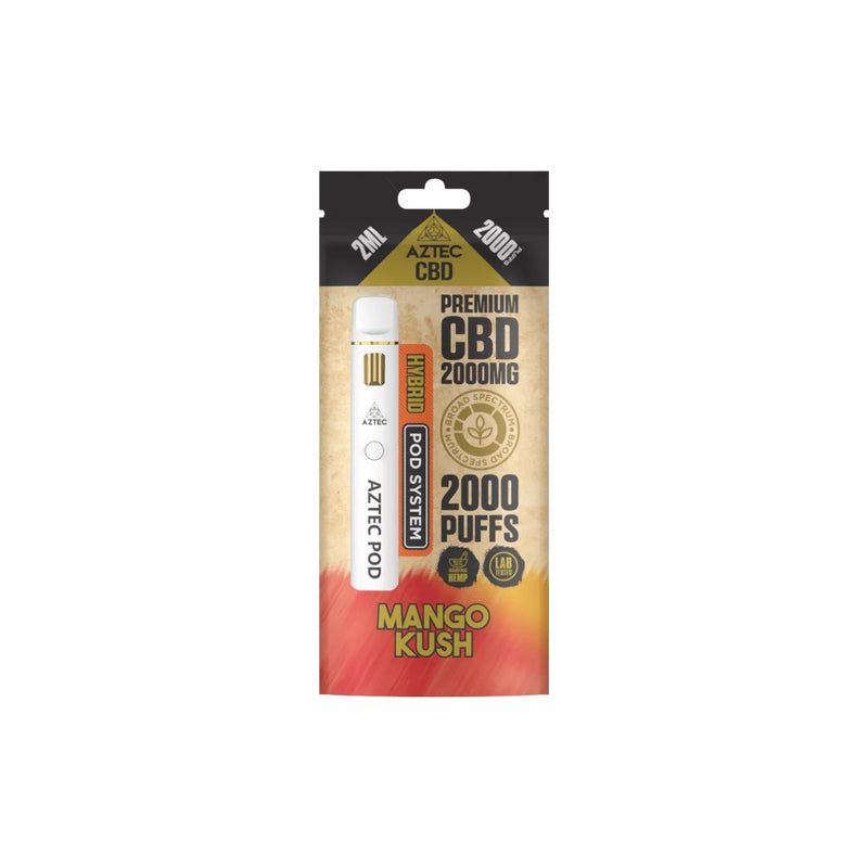 Aztec CBD 2000mg Broad Spectrum CBD Pod Vape Kit – Mango Kush