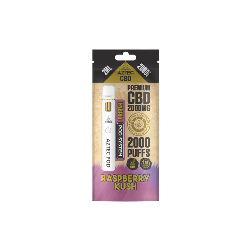 Aztec CBD 2000mg Broad Spectrum CBD Pod Vape Kit – Raspberry Kush